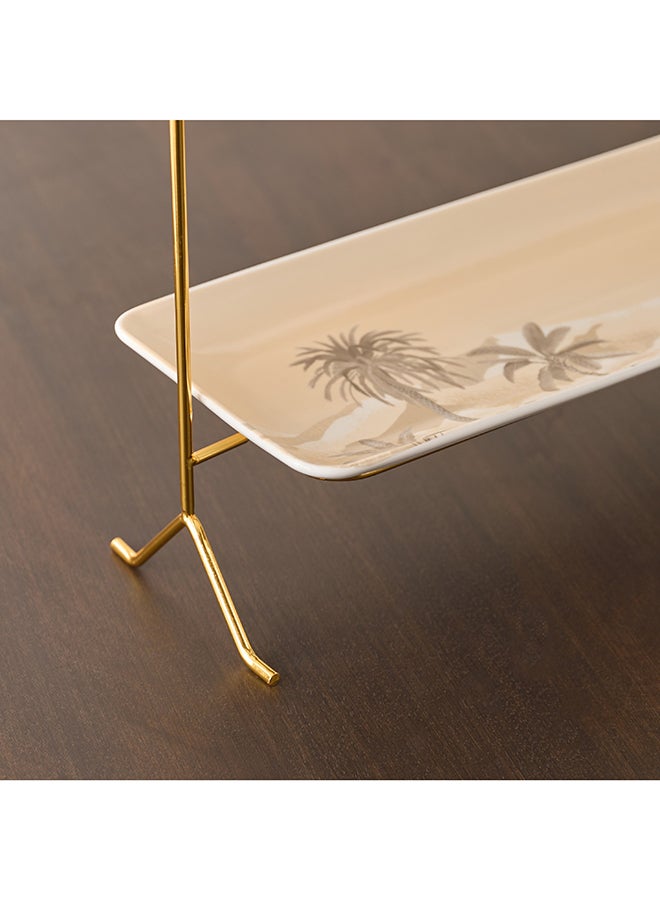 Home Box حامل كعكة مستطيل ذو طبقتين من سحرا - Image 4